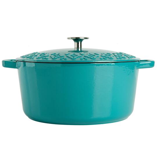 Spice By Tia Mowry Savory Saffron 6qt. Enameled Cast Iron Dutch Oven with Lid